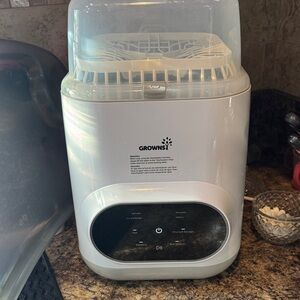 Grownsy White EasyClean Baby Bottle Washer Pro and Sterilizer